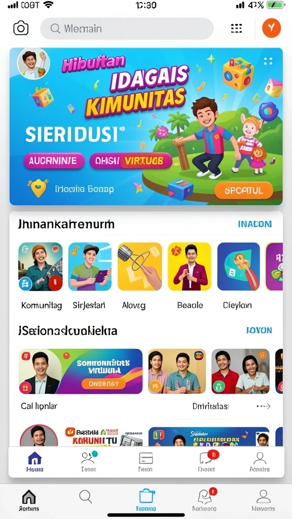 Screenshot menunjukkan antarmuka pergantian tema yang menarik.