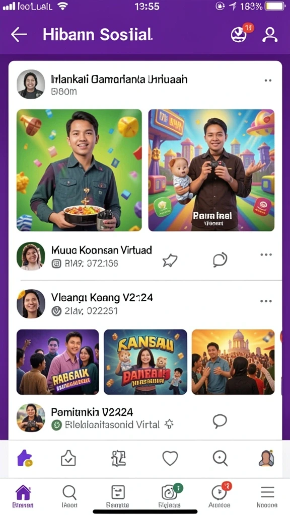 Screenshot interaksi sosial antar pemain dalam turnamen.