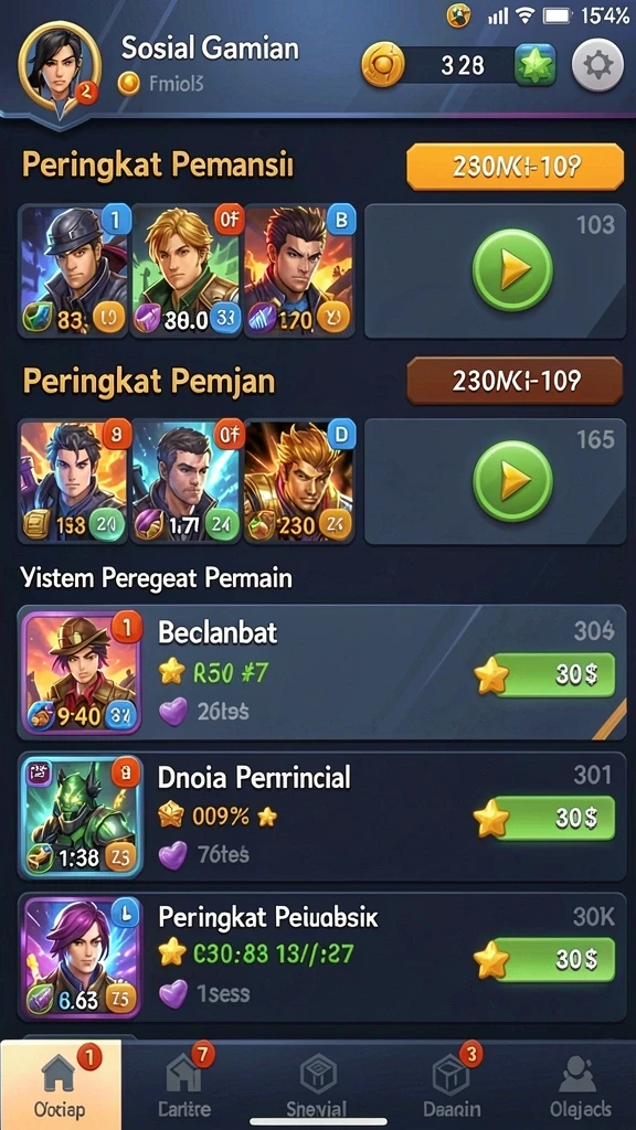 Tampilan menu utama yang menarik dan mudah dinavigasi.
