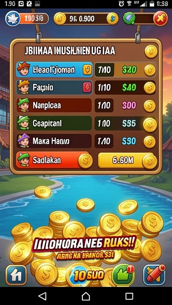 Screenshot dari permainan slot klasik yang populer di LAMPU777.