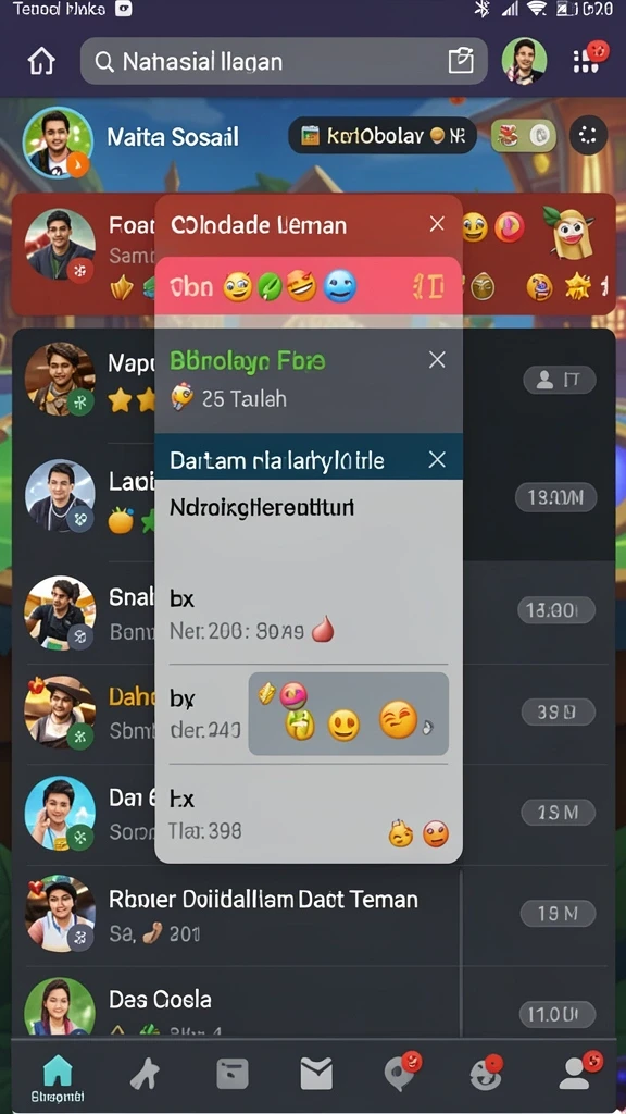 Fitur turnamen untuk bersaing dengan pemain lain.